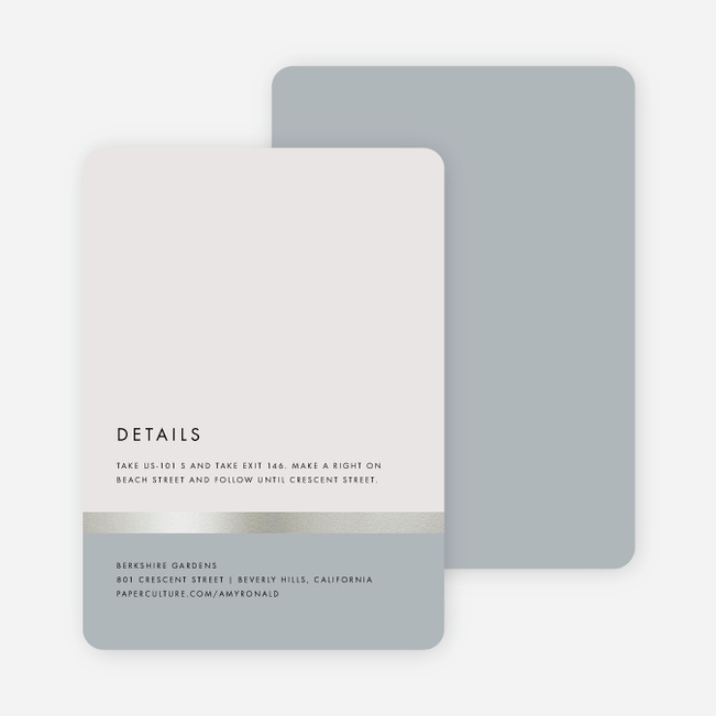 Stripe It Wedding Direction Cards - Black