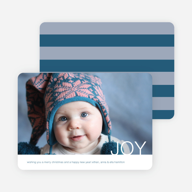 Simple Joy Holiday Photo Cards - Mystic Blue