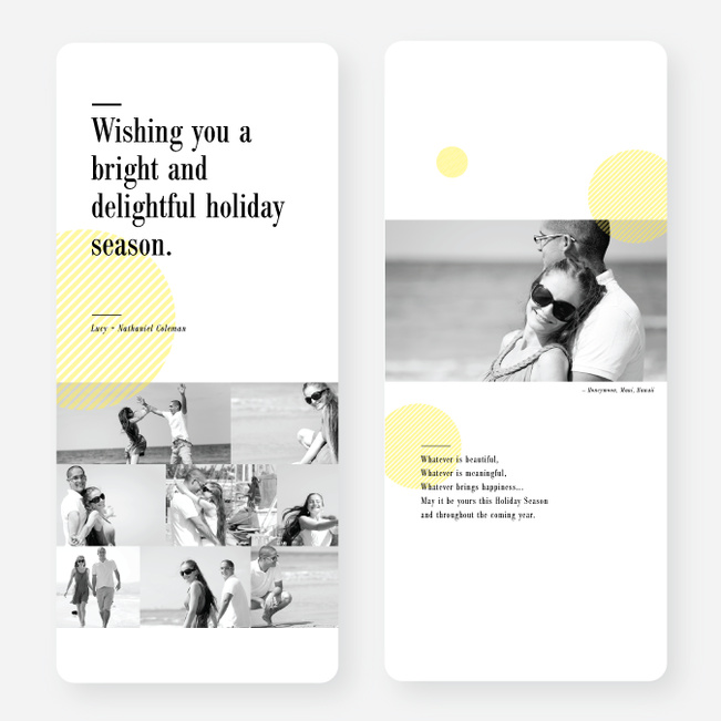 Bright and Delightful Holiday Cards - Yellow