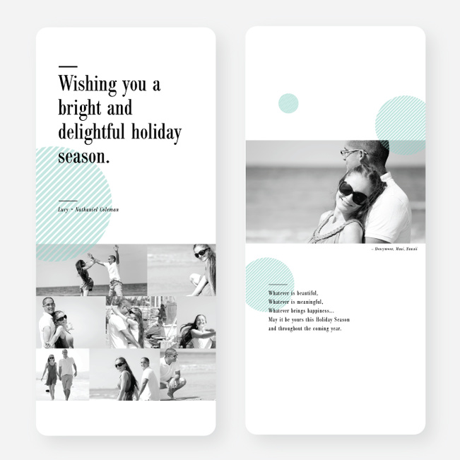 Bright and Delightful Holiday Cards - Blue