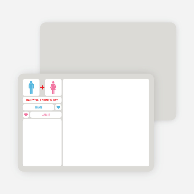 His + Her Valentine’s Day Note Cards - Cement