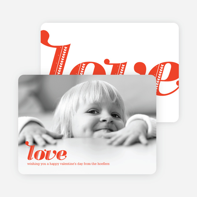 Simply Love: Valentine’s Day Photo Cards - Love Red