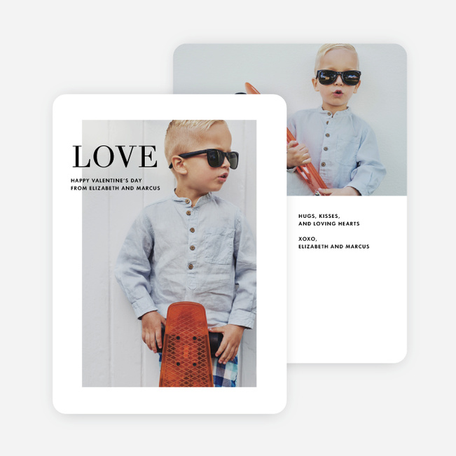 Modern Valentine’s Day Cards - Black