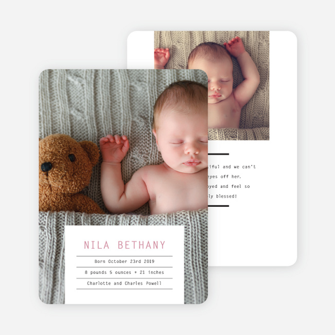 Centered Label - Pink