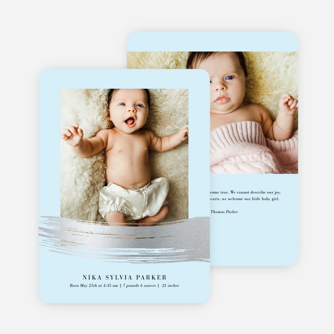 Foil Brushstroke Joy - Blue