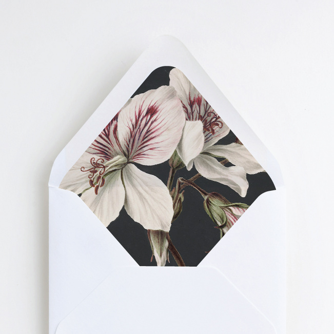 Floral Bliss Envelope Liners - Black