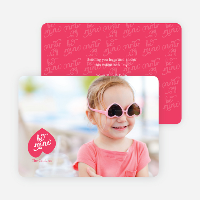Be Mine Script Valentine’s Day Cards - Red