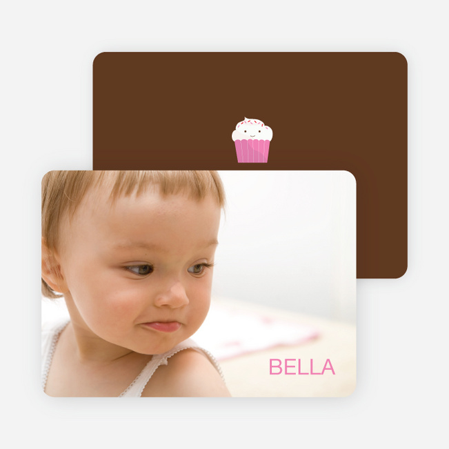Sweet Cupcake Valentine’s Day Photo Card - Hot Pink