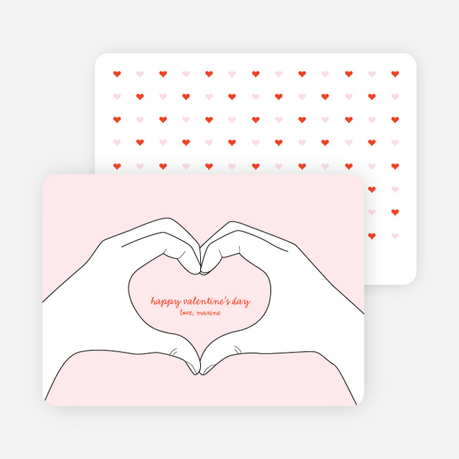 Valentine’s Day Hands form the Shape of a Heart - Pink