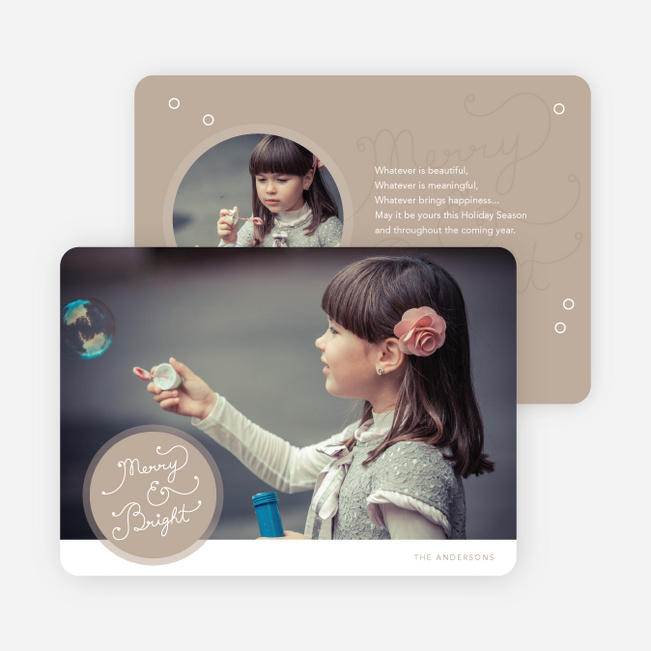 Merry & Bright Holiday Ornaments - Beige