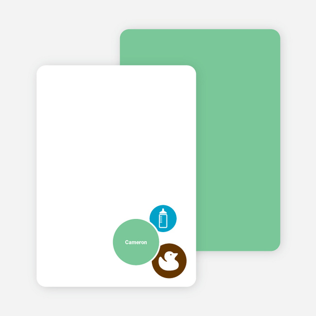 Stationery: ‘The Cute Duckling’ cards. - Cyan