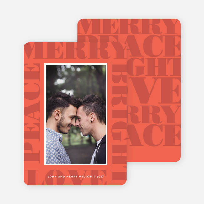 Peaceful Frame Holiday Cards - Red