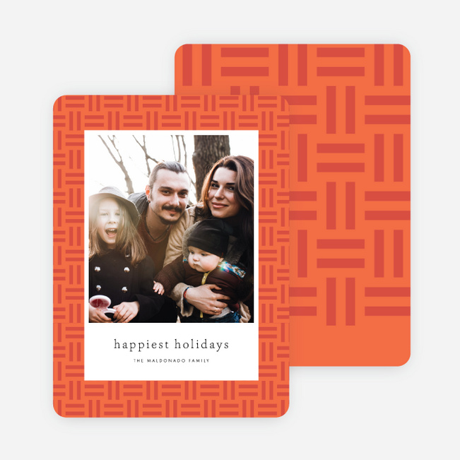 Pattern Frame Holiday Cards - Orange