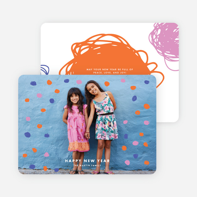 Scribble Perfection Holiday Cards - Orange