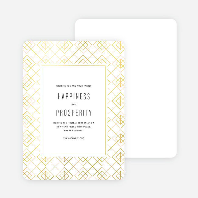 Luxe Borders Holiday Cards - White