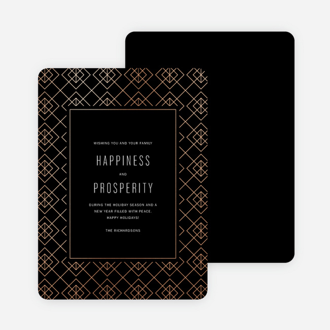 Luxe Borders Holiday Cards - Black