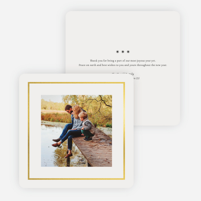 Foil but Sweet Holiday Cards - Yellow