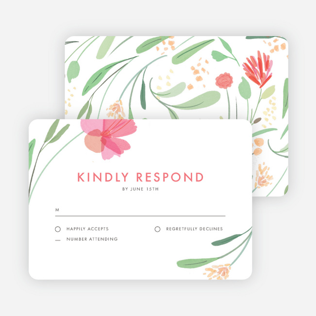 Spring Garden Wedding Response Cards - Multi