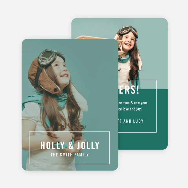 Holly & Jolly Christmas Cards - White