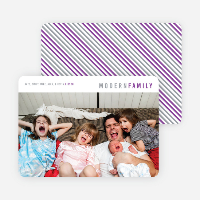 Diagonal Stripes Holiday Cards - Gray Holiday Diagonal Stripes - Gray