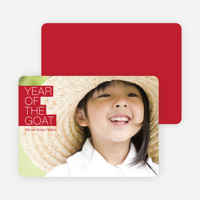 Year of the Goat – Simply Chinese New Year Cards - Red