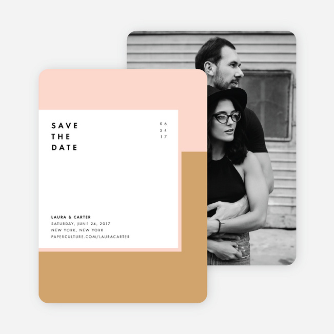 Foil Blocks Save the Dates - Pink