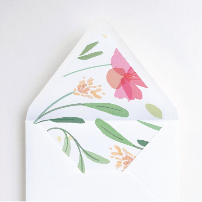 Spring Garden Wedding Envelope Liners - Multi