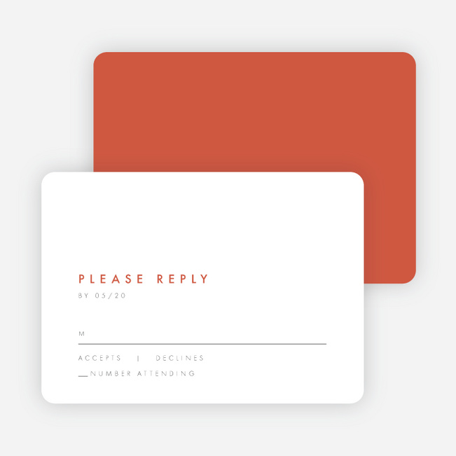 Color Pop Wedding Response Cards - Red