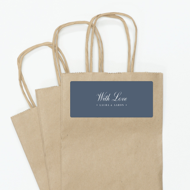 Confetti of Joy Wedding Gift Tags and Stickers - Blue