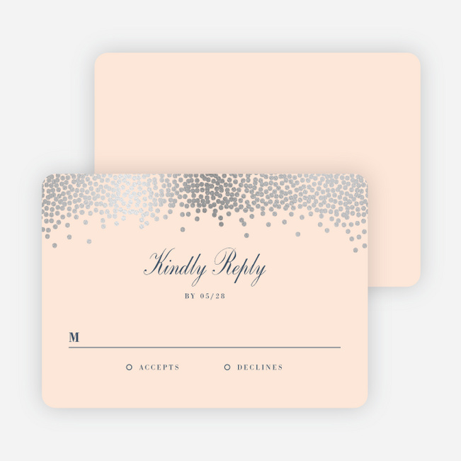 Confetti of Joy Wedding Response Cards - Pink