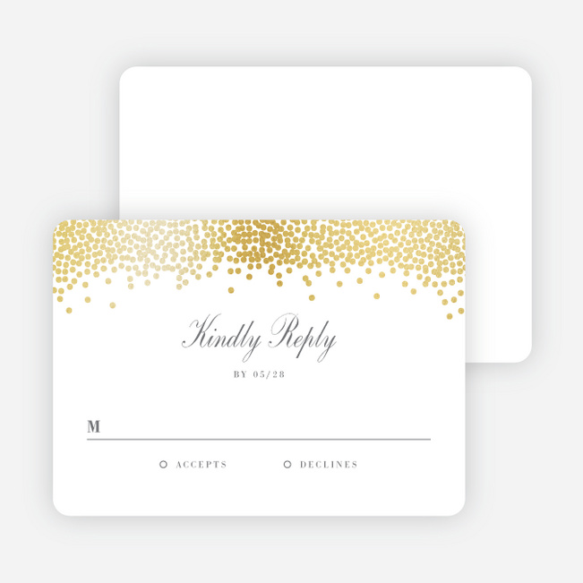 Confetti of Joy Wedding Response Cards - White