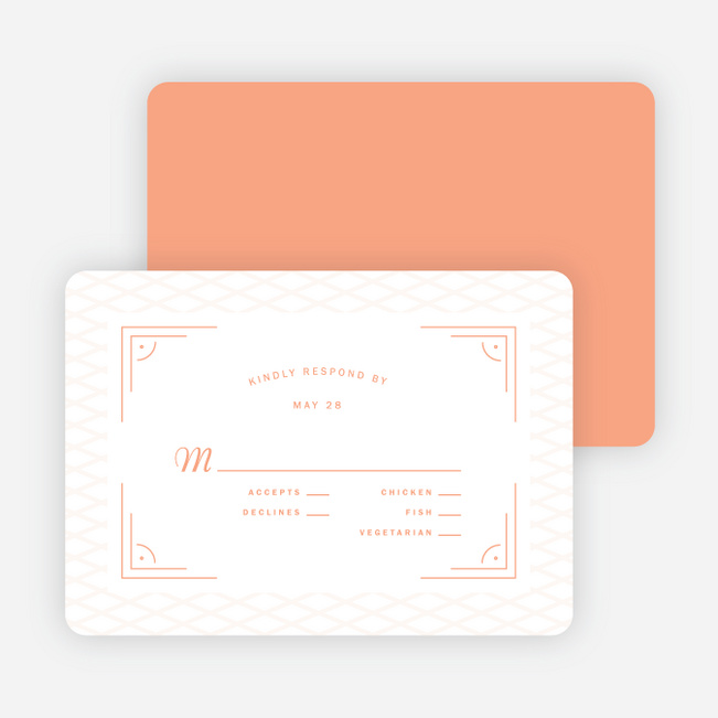 Crossing Paths Wedding Response Cards - Orange
