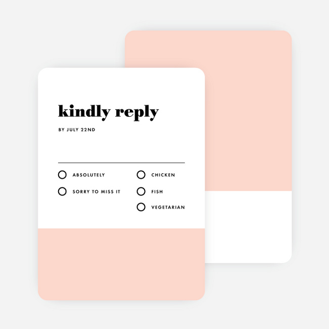 Sealed with a Ring Wedding Response Cards - Pink