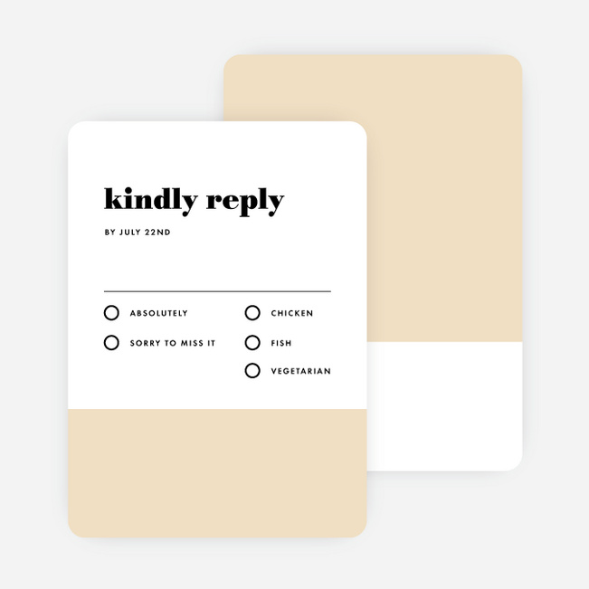 Sealed with a Ring Wedding Response Cards - Yellow