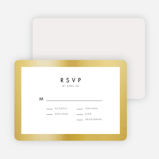 Wedding Frame of Mind Wedding Response Cards - Beige