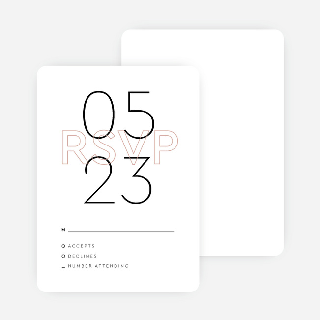 Wordplay Wedding Wedding Response Cards - Pink