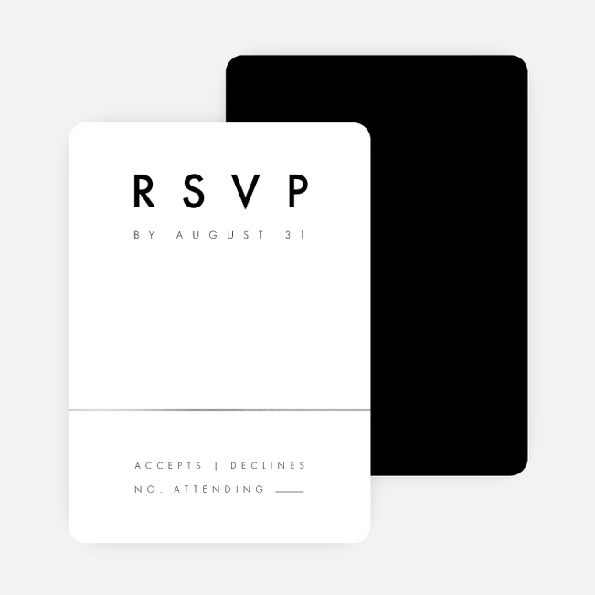 Foil Amplify Wedding Response Cards - Black
