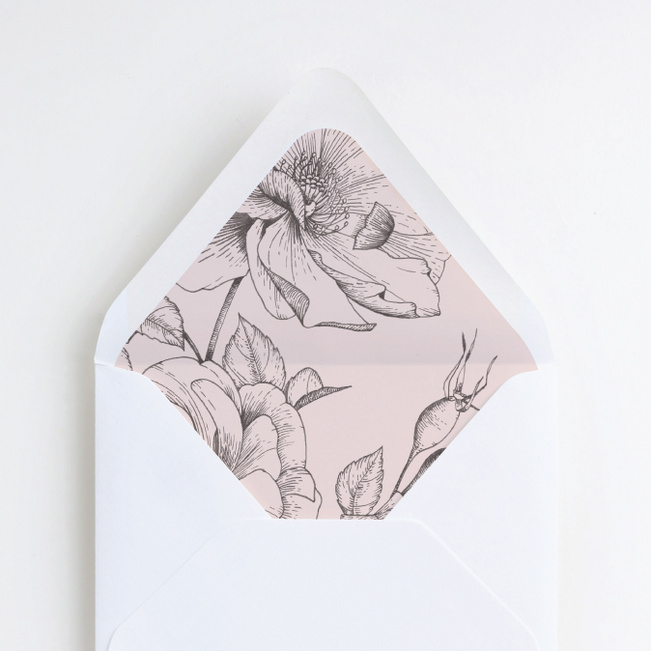 Surprise Flowers Wedding Envelope Liners - Pink