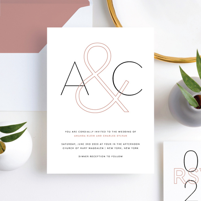 Wordplay Wedding Wedding Invitation Suites - Pink