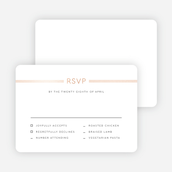 Foil You & Me Wedding Wedding Response Cards - Pink