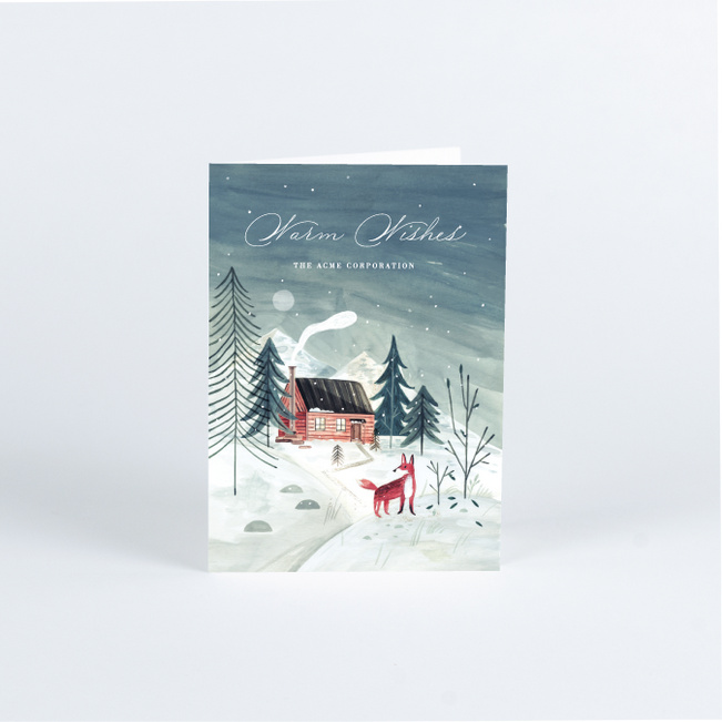 Winter Scene Business and Corporate Holiday Cards - Multi
