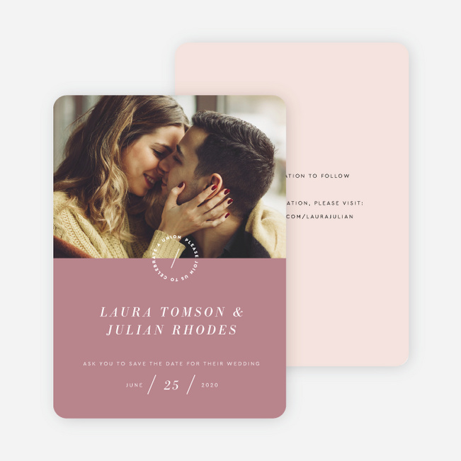 Surprise Flowers Save the Date Cards - Pink