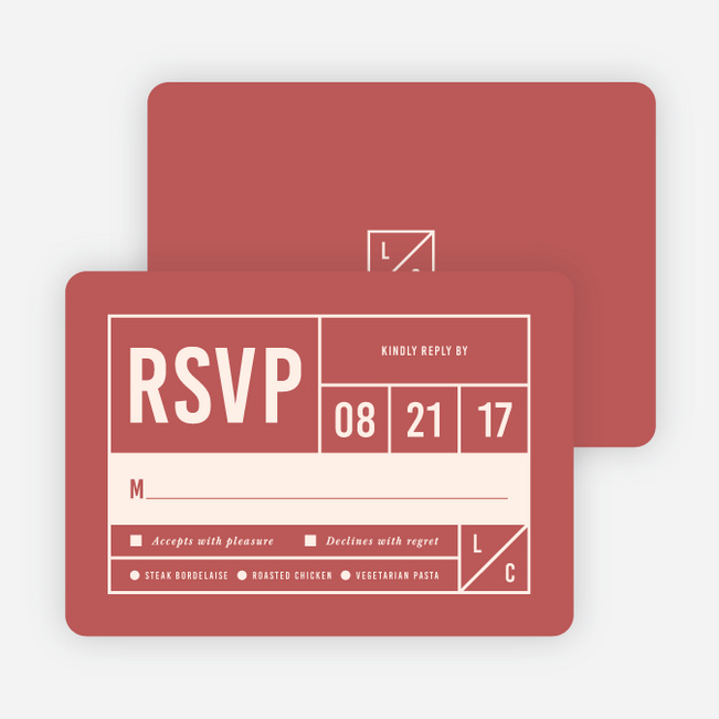 It’s a Date Wedding Response Cards - Red