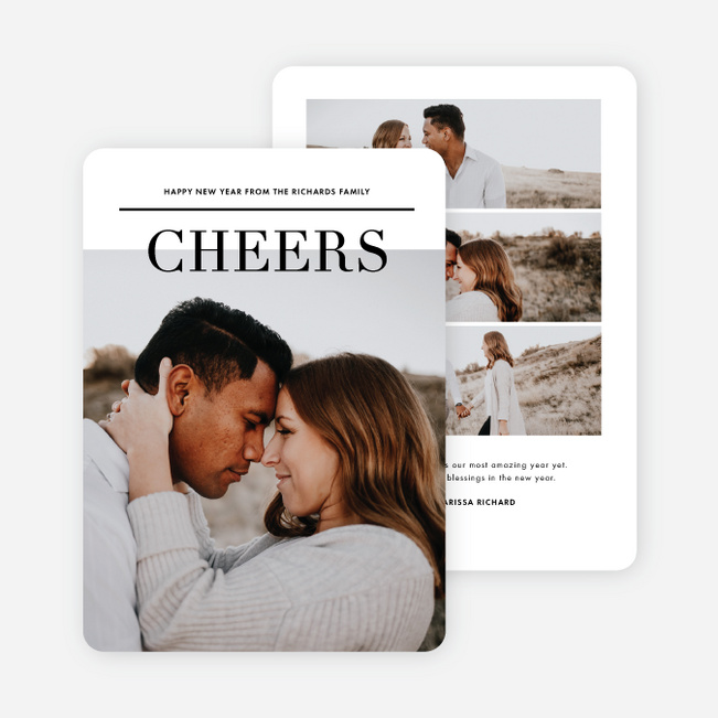 Magazine Cover Christmas Cards - Black