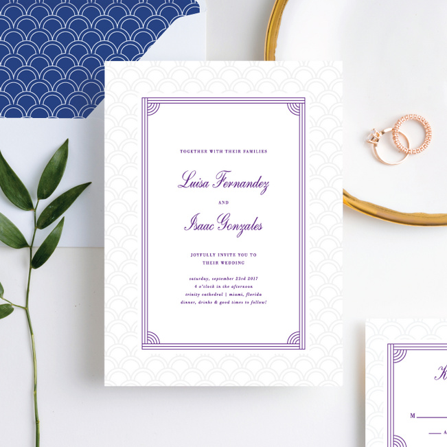 Vogue Imagination Wedding Invitations - Purple