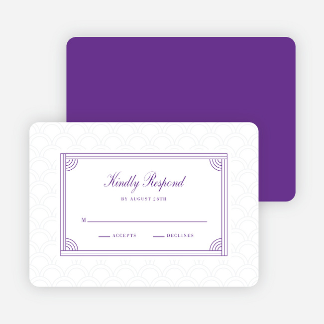 Vogue Imagination Wedding Response Cards - Purple