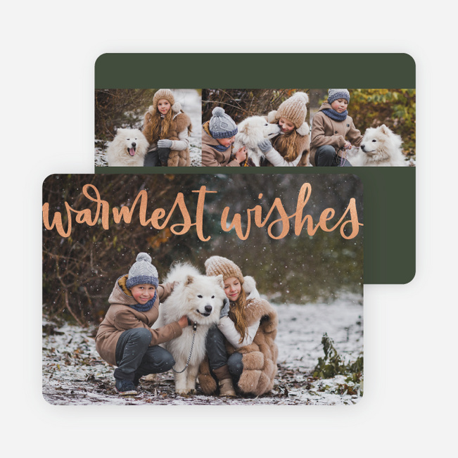 Warm Wishes Holiday Cards - Green