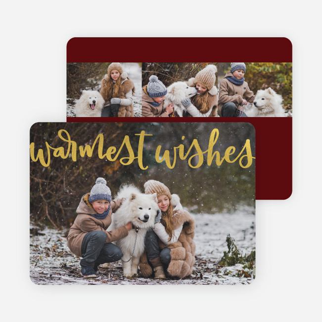 Warm Wishes Holiday Cards - Red