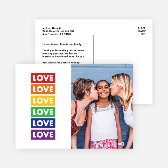 Love Flag Christmas Photo Cards & Holiday Photo Cards - Multi