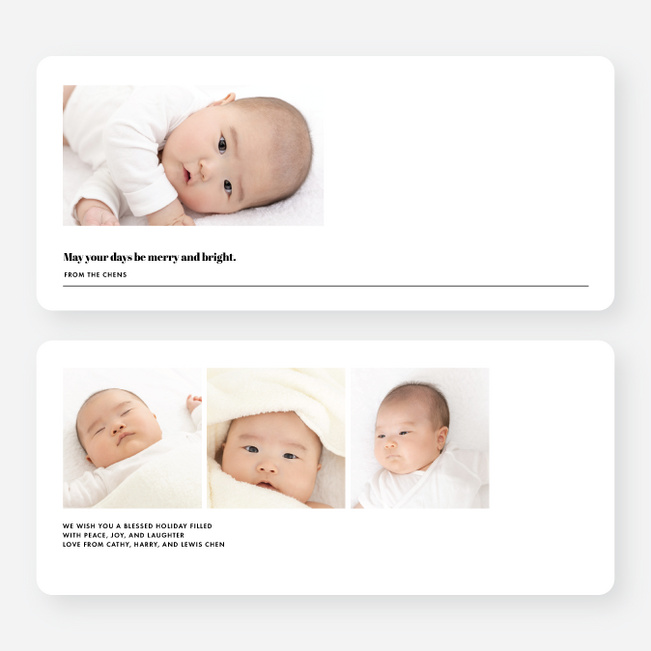 Slideshow Family Photo Holiday Cards - Black